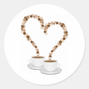 Pegatinas redondos " café matutino "