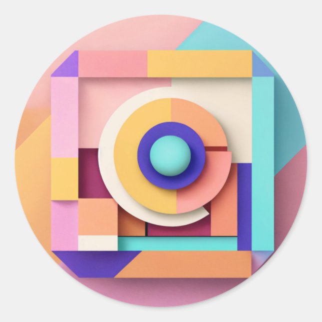 Pegatinas redondos clásicos (Anverso)