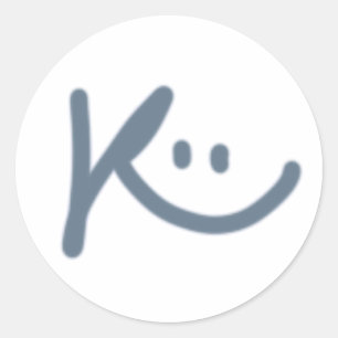 Pegatinas redondos clásicos con el logotipo Happy_