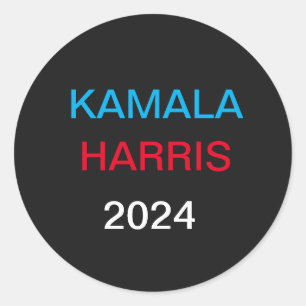 Pegatinas redondos clásicos de Kamala Harris