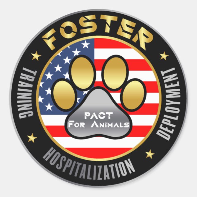 PEGATINAS redondos clásicos de PACT Dark (Anverso)