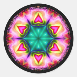 Pegatinas redondos con corazón