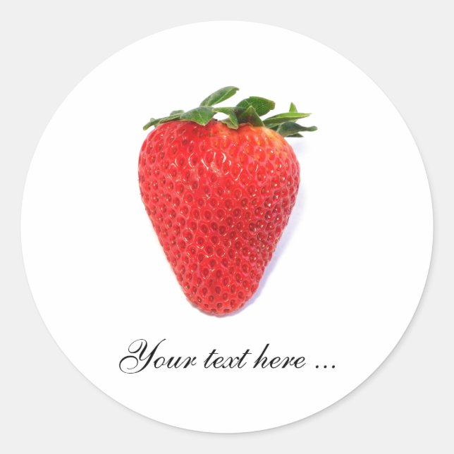 Pegatinas redondos con fresa (Anverso)