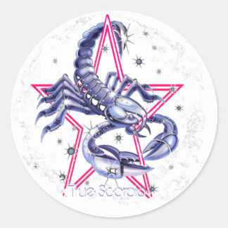 Pegatinas redondos con problemas de Scorpio