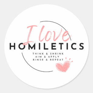 Pegatinas redondos - Corazón de la Homilética