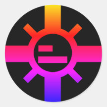 Pegatinas redondos crepusculares de Sparko Sun