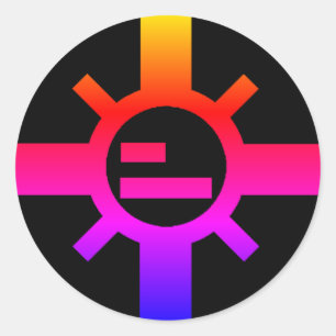 Pegatinas redondos crepusculares de Sparko Sun