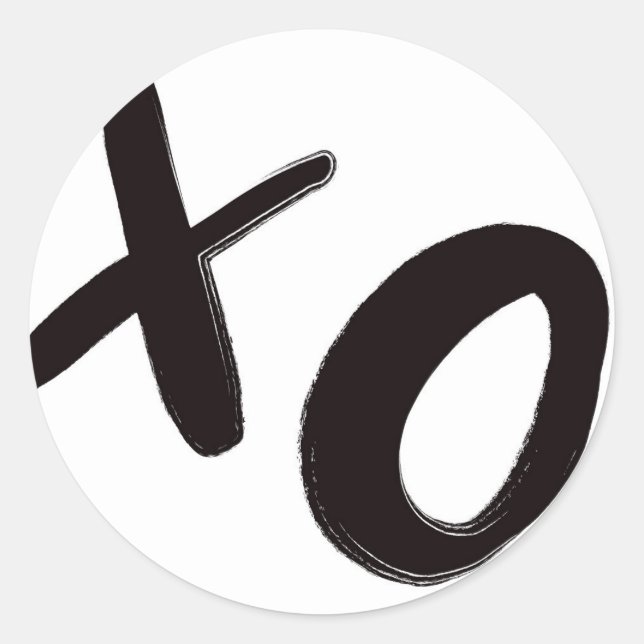 Pegatinas redondos de abrazos y besos XO (Anverso)