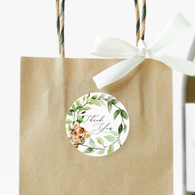 Pegatinas redondos de animales de la jungla bebé (Subido por el creador)