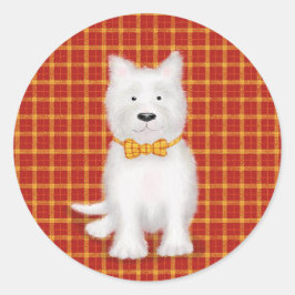 Pegatinas redondos de Cute West Highland