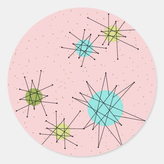 Pegatinas redondos de estrenos atómicos de color r (Anverso)