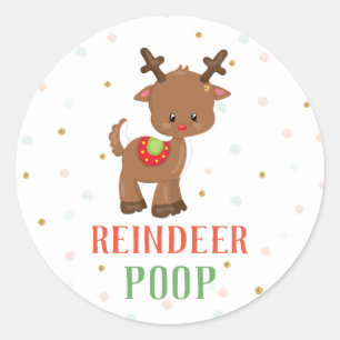 Pegatinas redondos de los favores del navidad del
