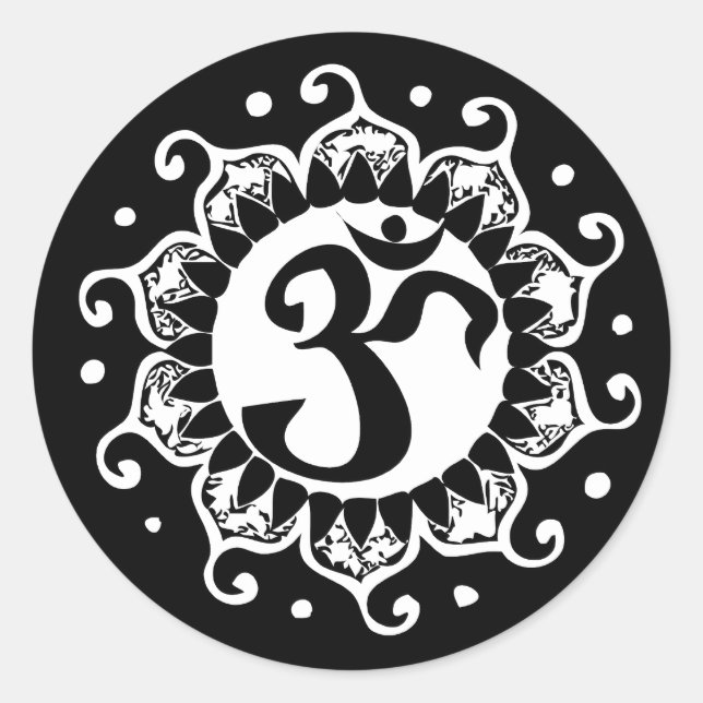 Pegatinas redondos de Lotus OM (Anverso)