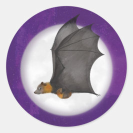 Pegatinas redondos de madres y murciélagos pequeño