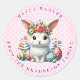 Pegatinas redondos de nombres personalizados de co