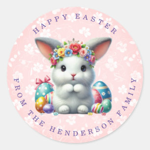 Pegatinas redondos de nombres personalizados de co