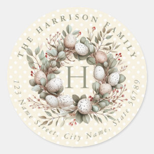 Pegatinas redondos de nombres personalizados de la