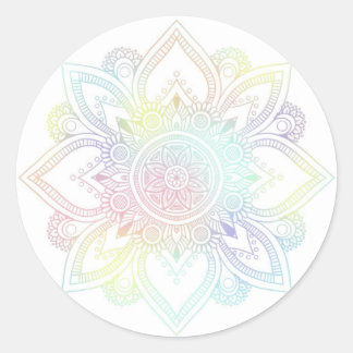 Pegatinas redondos de Pastel Mandala