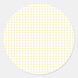 Pegatinas redondos de patrón geométrico amarillo m