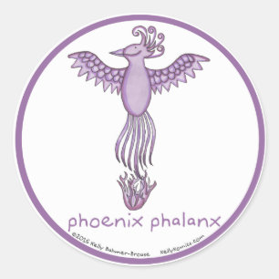 Pegatinas redondos de Phoenix Phalanx