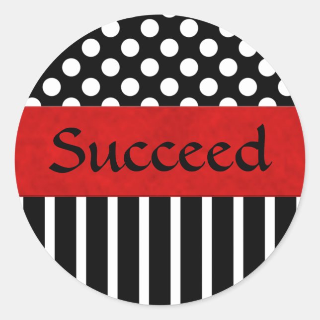 Pegatinas redondos de puntos blancos y negros (Anverso)