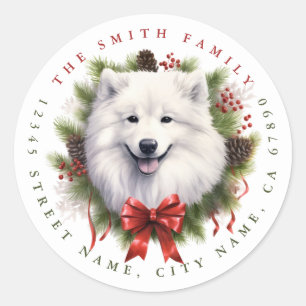 Pegatinas redondos de Samoyed
