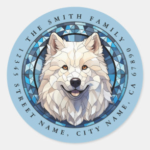 Pegatinas redondos de Samoyed