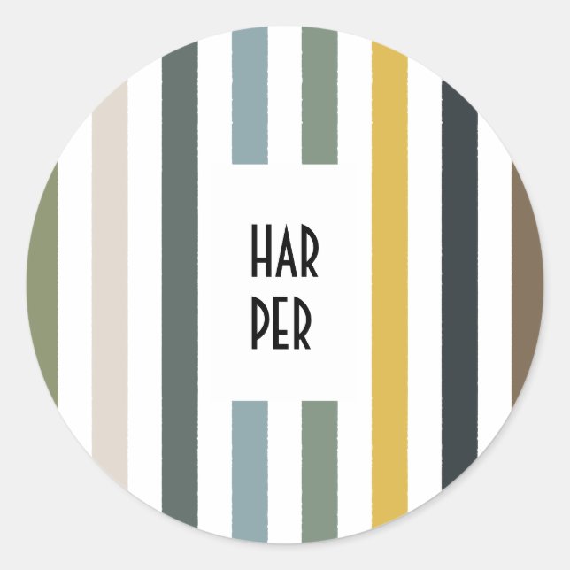 Pegatinas redondos de senderos Echo - franjas azul (Anverso)