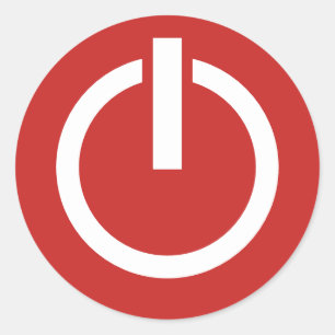 Pegatinas redondos del botón de encendido del