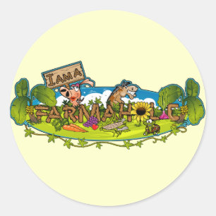 Pegatinas redondos del logotipo de Farmaholic