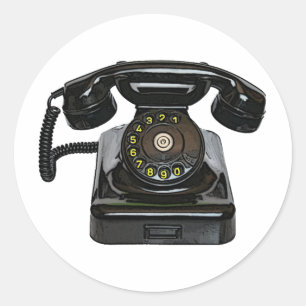 Pegatinas redondos del teléfono del vintage