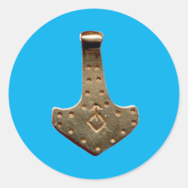 Pegatinas redondos grandes de color azul martillo 