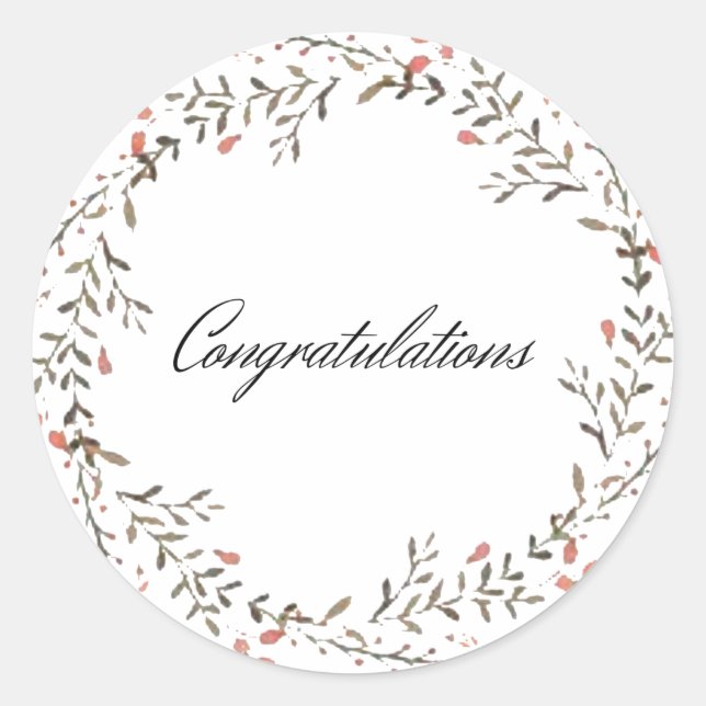 pegatinas redondos para eventos felices (Anverso)