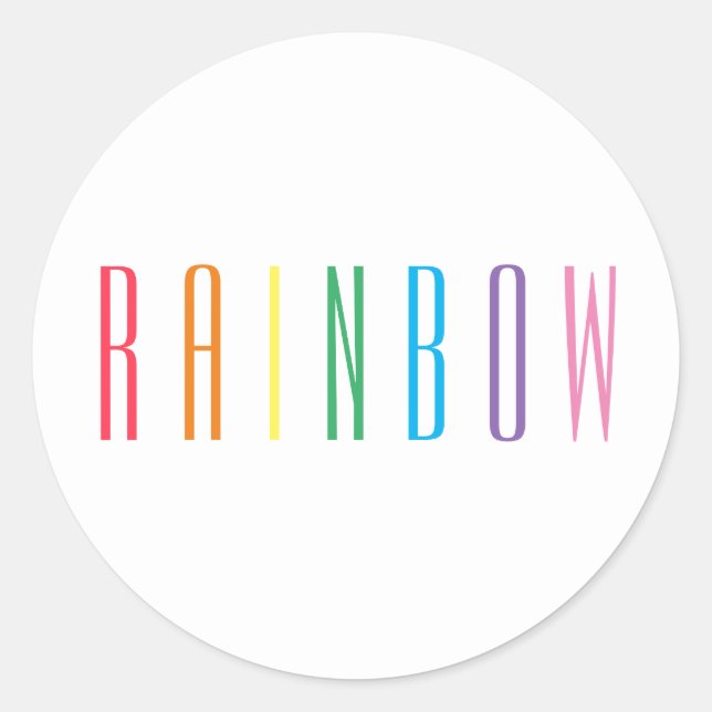 PEGATINAS redondos pequeños de RAINBOW (Anverso)