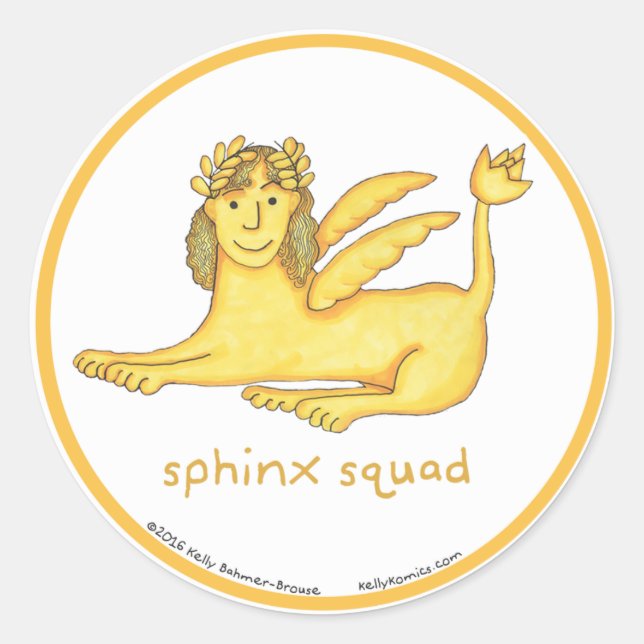 Pegatinas redondos Sphinx Squad (Anverso)