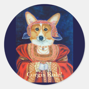 Pegatinas reina Pembroke Welsh Corgi