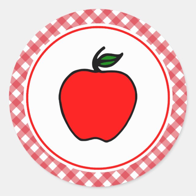 Pegatinas Retro de Manzanas (Anverso)
