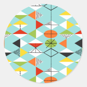 Pegatinas Retro Harlequin Pattern