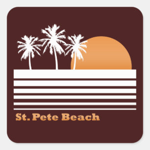 Pegatinas retros de la playa del St Pete