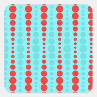 Pegatinas retros de los puntos del rojo y de la