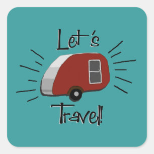 Pegatinas retros del campista de la lágrima