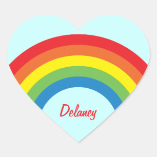 pegatinas retros del nombre del corazón del arco