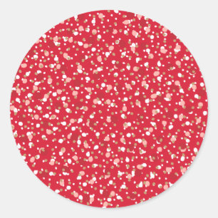 Pegatinas Rojas de Purpurina para Fiestas