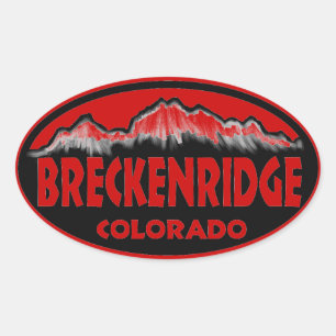 Pegatinas rojos de Breckenridge Colorado