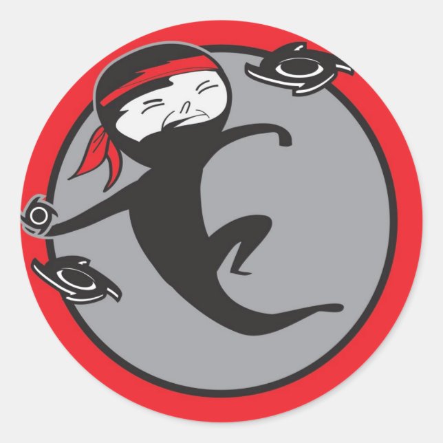 Pegatinas rojos de la correa de Ninja (Anverso)