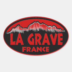 Pegatinas rojos de la Grave France