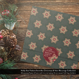 Pegatinas rojos personalizados de Comfort & Joy Ho