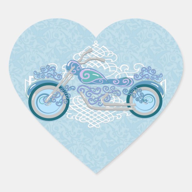Pegatinas románticas de matrimonio para motociclis (Anverso)