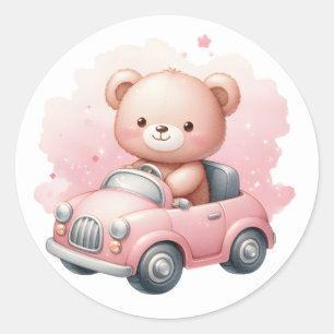 Pegatinas rosadas para coche de bebé