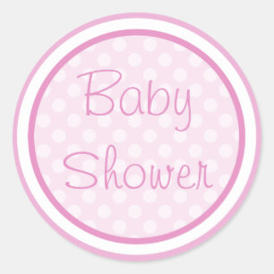 Pegatinas rosados de Baby Shower